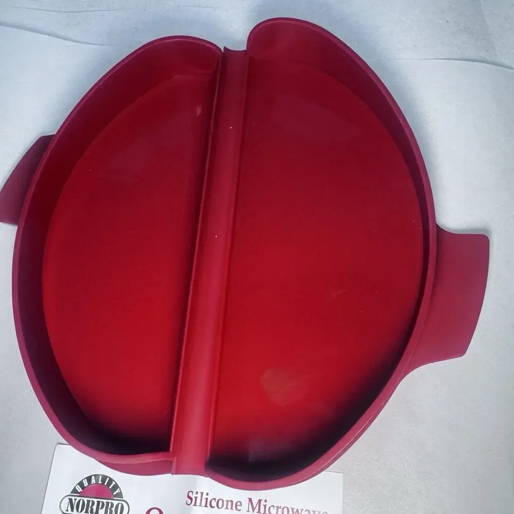Norpro Silicone Microwave 2 Egg Omelet Maker, Red easy cook chef kitchen